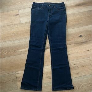 White House Black Market Blue Skinny Flare Jeans with Wide Leg
